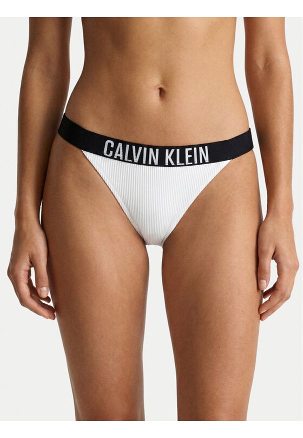 Calvin Klein Swimwear Dół od bikini LV00Q61213 Biały. Kolor: biały. Materiał: syntetyk