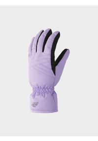 4f - Rękawice narciarskie Thinsulate© damskie - fioletowe. Kolor: fioletowy. Materiał: syntetyk, materiał. Technologia: Thinsulate. Sport: narciarstwo #1