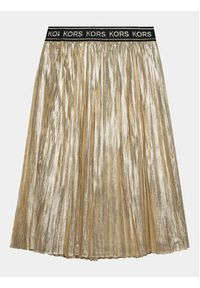 MICHAEL KORS KIDS Spódnica plisowana R13128 Złoty Regular Fit. Kolor: złoty. Materiał: syntetyk