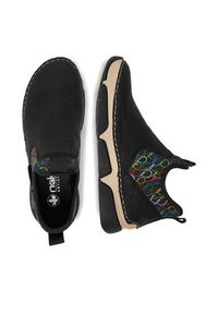 Rieker Półbuty 45957-00 Czarny. Kolor: czarny. Materiał: materiał #5