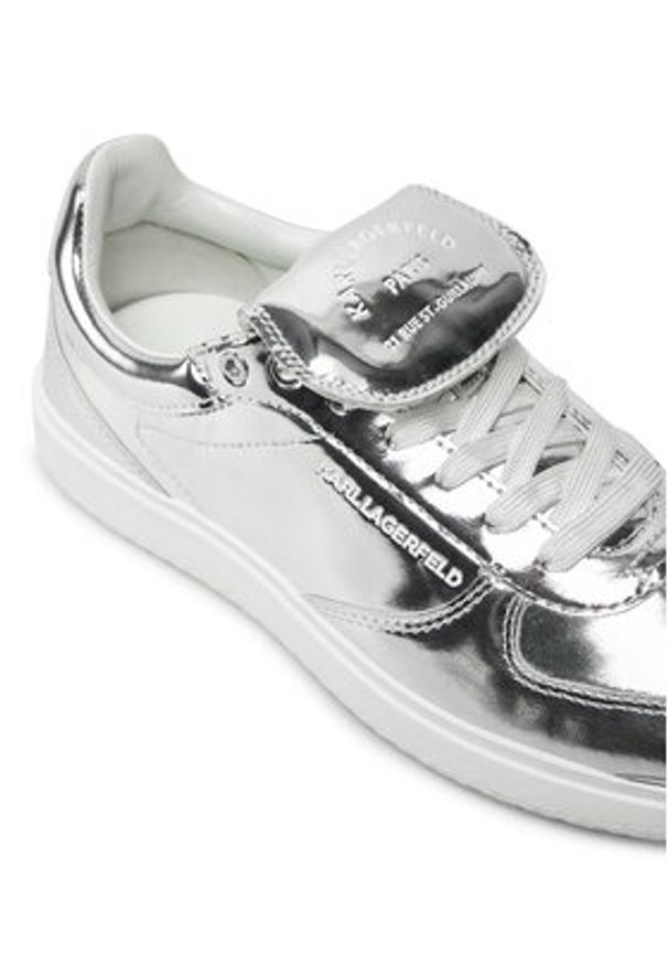 Karl Lagerfeld - KARL LAGERFELD Sneakersy KL63820 Srebrny. Kolor: srebrny. Materiał: lakier, skóra