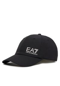 Czapka z daszkiem EA7 Emporio Armani. Kolor: czarny