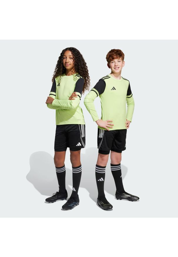 Adidas - Legginsy Squadra 25 Goalkeeper Padded Short Kids. Kolor: biały, wielokolorowy, czarny. Materiał: materiał