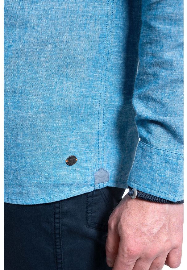 Mustang - MĘSKA KOSZULA MATERIAŁOWA MUSTANG CASPER LINEN SHIRT 1009583 5320. Materiał: materiał