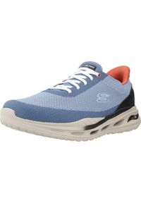skechers - Kapcie SKECHERS ARCH FIT ORVAN Niebieski. Kolor: niebieski. Materiał: tkanina