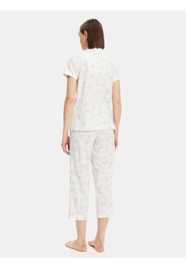 Lauren Ralph Lauren - LAUREN RALPH LAUREN Piżama ILN92422 Niebieski Regular Fit. Kolor: niebieski. Materiał: bawełna
