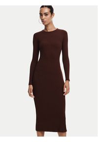 Desigual Sukienka codzienna Lincoln 24WWVK58 Brązowy Slim Fit. Okazja: na co dzień. Kolor: brązowy. Materiał: syntetyk. Typ sukienki: proste. Styl: casual #5