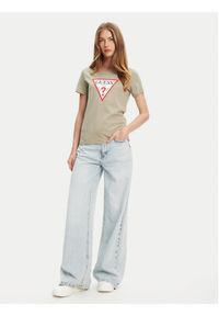 Guess T-Shirt W1YI1B I3Z14 Zielony Regular Fit. Kolor: zielony. Materiał: bawełna #5