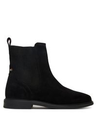 TOMMY HILFIGER - Tommy Hilfiger Sztyblety Flag Boot FW0FW08780 Czarny. Kolor: czarny. Materiał: zamsz, skóra