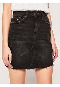 Tommy Jeans Spódnica jeansowa Short Denim DW0DW07684 Czarny Regular Fit. Kolor: czarny. Materiał: bawełna, denim
