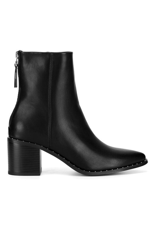 DeeZee Botki HY17367-1 Czarny. Kolor: czarny. Materiał: skóra