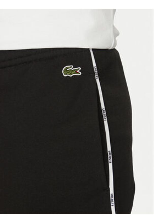 Lacoste Szorty sportowe GH9896 Czarny Regular Fit. Kolor: czarny. Materiał: bawełna. Styl: sportowy