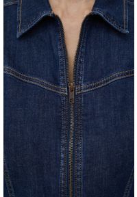 Pepe Jeans sukienka jeansowa LAYA kolor granatowy mini rozkloszowana. Kolor: niebieski. Typ sukienki: rozkloszowane. Długość: mini #2