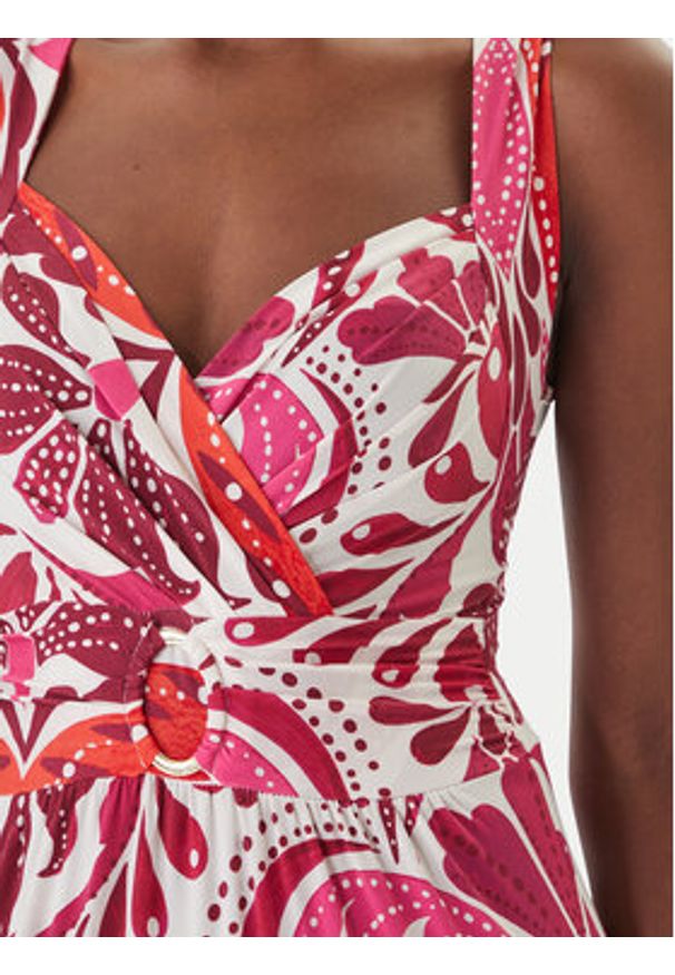 Morgan Sukienka letnia 261-RANNA Różowy Regular Fit. Kolor: różowy. Materiał: syntetyk. Sezon: lato