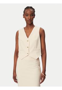 Rinascimento Kamizelka garniturowa CFC0128644003 Beżowy Regular Fit. Kolor: beżowy. Materiał: syntetyk #1