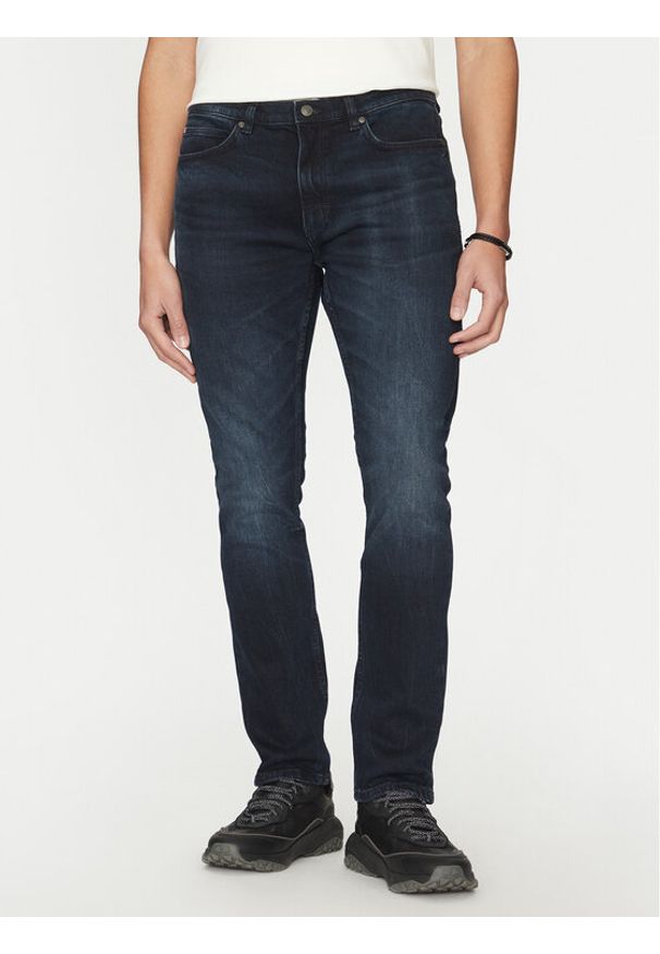 Hugo - HUGO Jeansy 50530581 Granatowy Extra Slim Fit. Kolor: niebieski