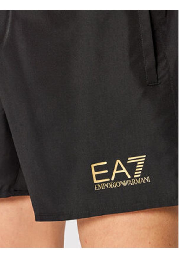 EA7 Emporio Armani Szorty kąpielowe 902000 CC721 00120 Czarny Regular Fit. Kolor: czarny. Materiał: syntetyk