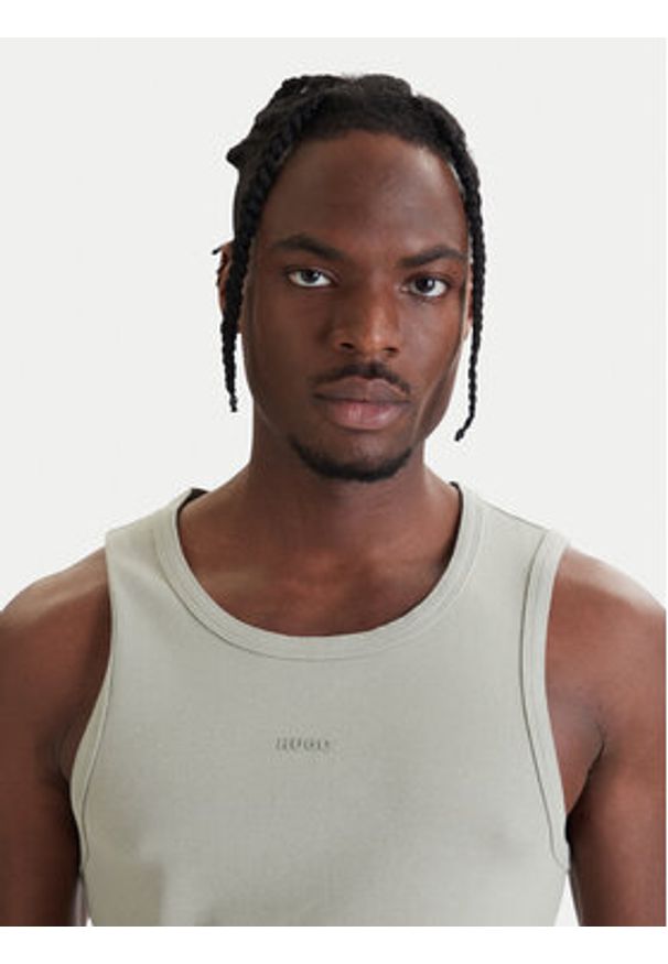 Hugo - HUGO Tank top Dapota 50563744 Zielony Slim Fit. Kolor: zielony. Materiał: bawełna