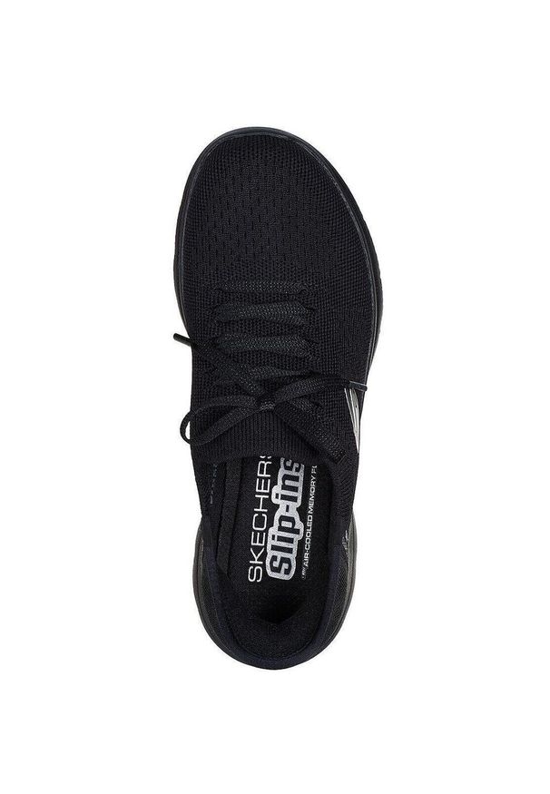 skechers - Adidasy Skechers Summits-new Daily, Kobiety. Kolor: czarny. Materiał: materiał. Model: Skechers Sport. Sport: turystyka piesza