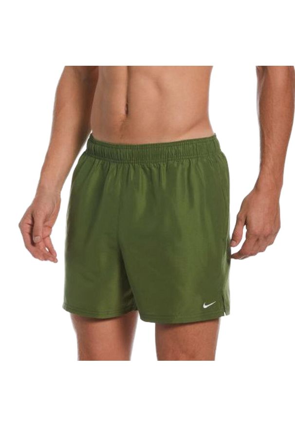 Nike - Męskie Spodenki Kąpielowe Z Logo Volley. Kolor: zielony. Styl: sportowy