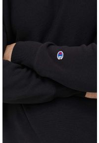 Champion bluza męska kolor czarny gładka. Kolor: czarny. Długość rękawa: długi rękaw. Długość: długie. Wzór: gładki #2