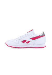 Reebok - Buty na co dzień młodzieżowe REEBOK CL LEATHER REFLECT skóra. Okazja: na co dzień. Kolor: biały. Materiał: skóra