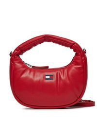 Tommy Jeans Torebka Tjw Pillow Mini Hobo AW0AW16976 Czerwony. Kolor: czerwony. Materiał: skórzane