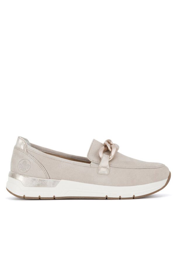 Loafersy Rieker. Kolor: beżowy
