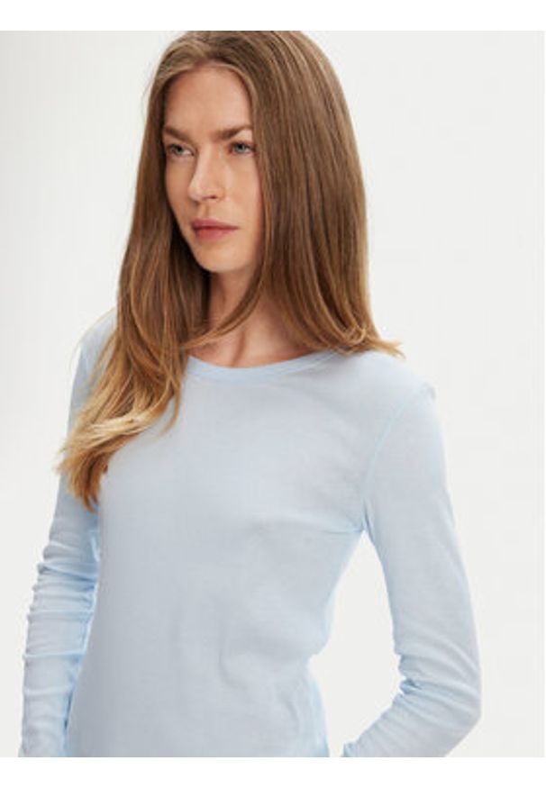 United Colors of Benetton - United Colors Of Benetton Bluzka 3GA2E16F9 Błękitny Regular Fit. Kolor: niebieski. Materiał: bawełna