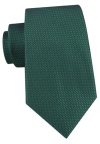 Męski Krawat Alties - Zieleń Butelkowa, Mikrofaktura. Materiał: tkanina. Styl: wizytowy, elegancki #1