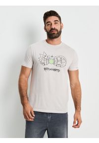 Sinsay - Koszulka z krótkim rękawem Rick & Morty - kremowy. Kolor: kremowy. Długość rękawa: krótki rękaw. Długość: krótkie