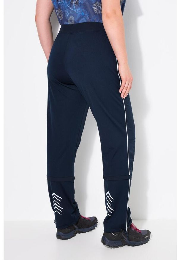 ULLA POPKEN - Damskie Spodnie funkcyjne hydrofobowy powerstretch gumka w pasie. Kolekcja: plus size. Kolor: niebieski. Materiał: elastan, poliester, materiał. Długość: długie