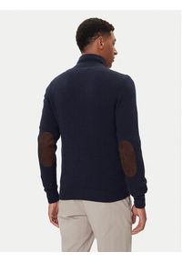 Barbour Kardigan Essential Elbow-Patch MKN0731CH51 Granatowy Regular Fit. Kolor: niebieski. Materiał: wełna #5