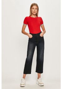 TALLY WEIJL - Tally Weijl - T-shirt. Okazja: na co dzień. Kolor: czerwony. Materiał: bawełna, dzianina, elastan. Wzór: nadruk. Styl: casual #3