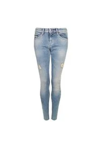 Calvin Klein Jeansy "Skinny". Materiał: jeans. Wzór: aplikacja