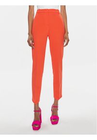 Pinko Spodnie materiałowe Bello 100155 A1L4 Pomarańczowy Slim Fit. Kolor: pomarańczowy. Materiał: syntetyk, wiskoza