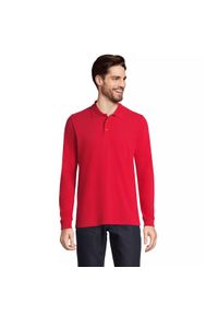 SOL'S - Koszulka polo z długim rękawem Sol's Prime. Okazja: na co dzień. Typ kołnierza: polo. Kolor: czerwony. Długość rękawa: długi rękaw. Długość: długie. Styl: casual, elegancki #1