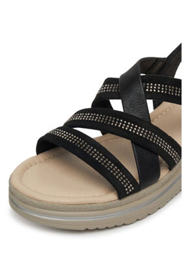 Clara Barson Sandały WS2506-09 Czarny. Kolor: czarny. Materiał: materiał