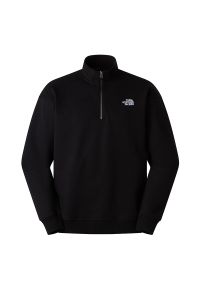 Bluza męska The North Face Oversize 1/4 Zip Crew 0A8F24JK31 - czarna. Kolor: czarny. Materiał: polar, bawełna. Styl: klasyczny. Sport: narciarstwo