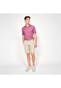INESIS - Koszulka polo do golfa z krótkim rękawem męska Inesis WW500. Typ kołnierza: golf, polo. Kolor: fioletowy. Materiał: materiał, poliester. Długość rękawa: krótki rękaw. Długość: krótkie. Wzór: ze splotem