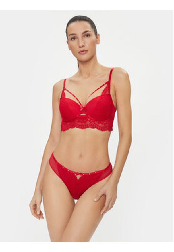 Hunkemöller Biustonosz braletka Mariah Pd Ll 203558 Czerwony. Kolor: czerwony. Materiał: syntetyk