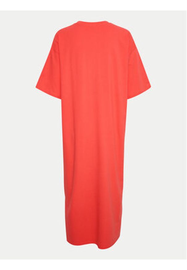 Kaffe Sukienka codzienna Edna 10507351 Czerwony Loose Fit. Okazja: na co dzień. Kolor: czerwony. Materiał: bawełna. Typ sukienki: proste. Styl: casual
