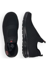 Komfortowe buty sportowe męskie wsuwane czarne Rieker B7365-00. Zapięcie: bez zapięcia. Kolor: czarny #6