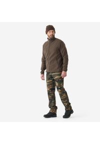 SOLOGNAC - Spodnie Steppe 120 camo. Kolor: zielony. Materiał: materiał, bawełna. Sport: outdoor