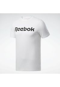 Reebok - KOSZULKA T-shirt męska REEBOK bawełna. Kolor: biały. Materiał: bawełna. Sport: fitness
