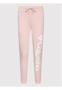 columbia - Columbia Spodnie dresowe Logo Fleece 1940094 Różowy Regular Fit. Kolor: różowy. Materiał: dresówka, bawełna