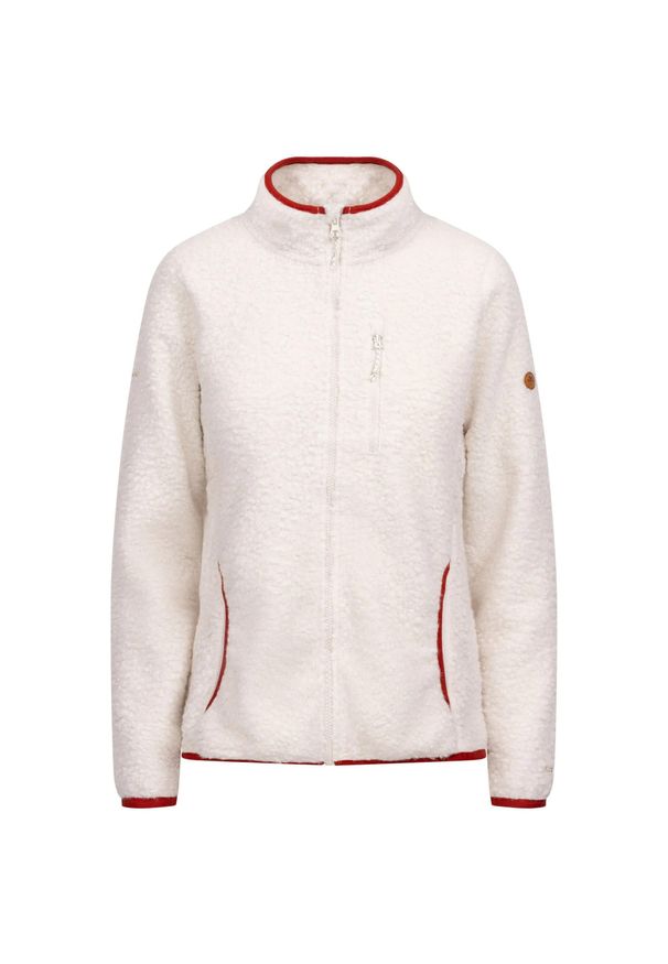 TRESPASS - Damska Bluza Polarowa Tourley Z Pełnym Zamkiem Błyskawicznym. Kolor: biały. Materiał: polar. Sezon: zima