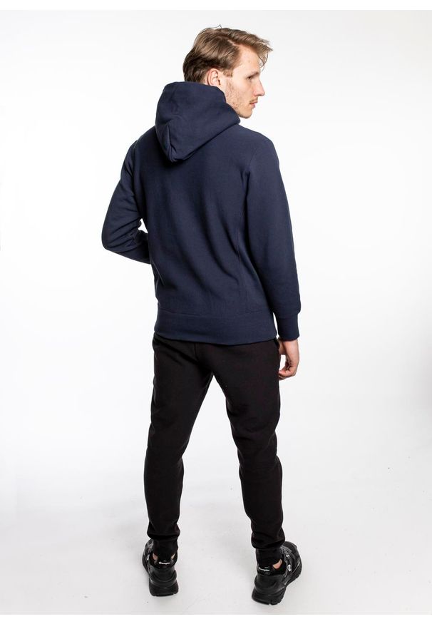 Bluza Champion Premium Script Logo Reverse Weave Hoodie (215159-BS501). Kolor: niebieski. Materiał: materiał. Styl: sportowy, elegancki