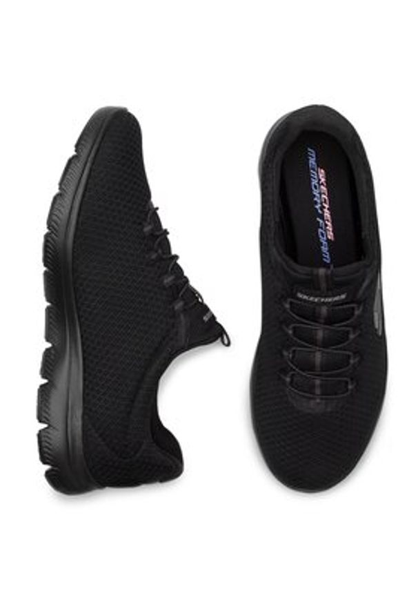 skechers - Skechers Sneakersy Summits 12980/BBK Czarny. Kolor: czarny. Materiał: materiał