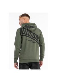 Bluza z kapturem o regularnym kroju Lonsdale Maywick. Typ kołnierza: kaptur. Kolor: zielony, czarny, wielokolorowy. Materiał: dresówka. Sport: fitness #1
